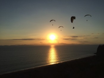  Sunset paragliding, Caldera 