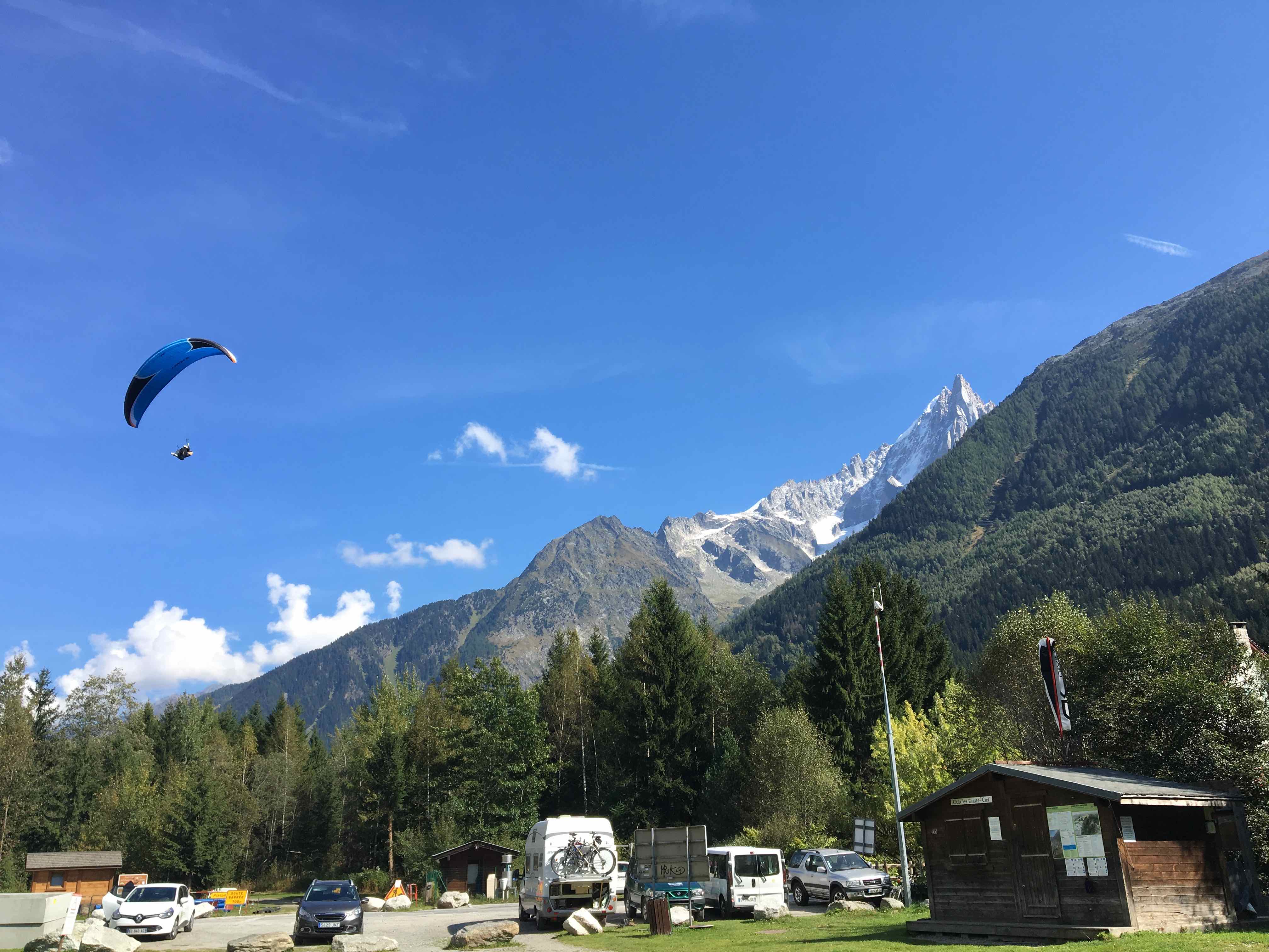  Dan the man, coming in to land in Chamonix, France 